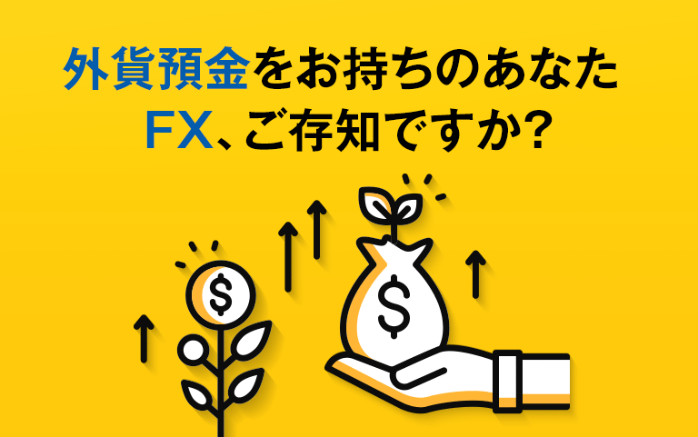 外貨預金をお持ちのあなた Fx ご存知ですか 外国為替証拠金取引 Fx Moneykit ソニー銀行